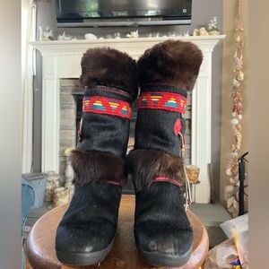 VINTAGE TECNICA FUR APRÈS SKI BOOTS (SIZE 36 | U.S 5.5)